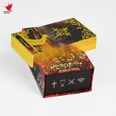 印刷烫金金箔肯定卡甲骨文塔罗牌定制塔罗牌
