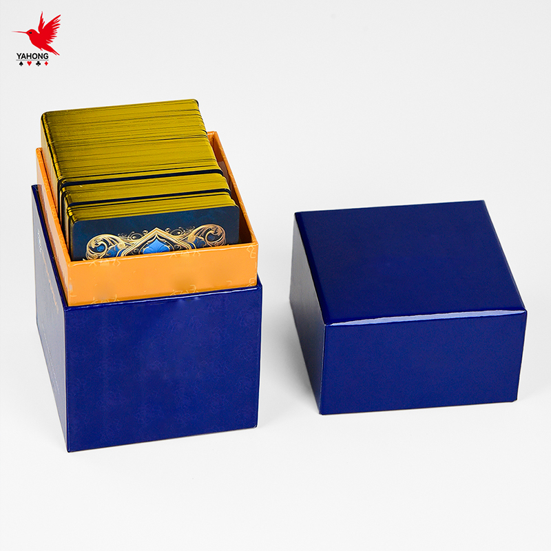 定制印刷金镀金边缘甲骨文塔罗牌扑克牌带有定制徽标的个性化塑料塔罗牌